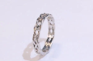 Deluxe Celt Eternity Ring - Rhodium Over Sterling Silver