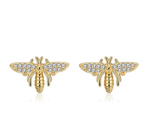 Deluxe Bee-lieve Stud Earrings - Gold Over Sterling Silver