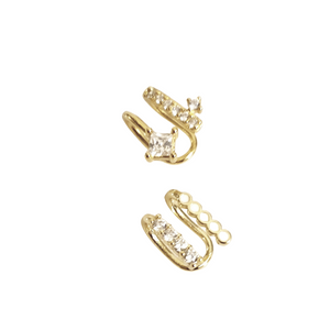 Deluxe 925 Eko Miami Ear Cuff - Gold Over Silver